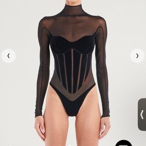 Mugler x Wolford Flock Shaping Body Suit